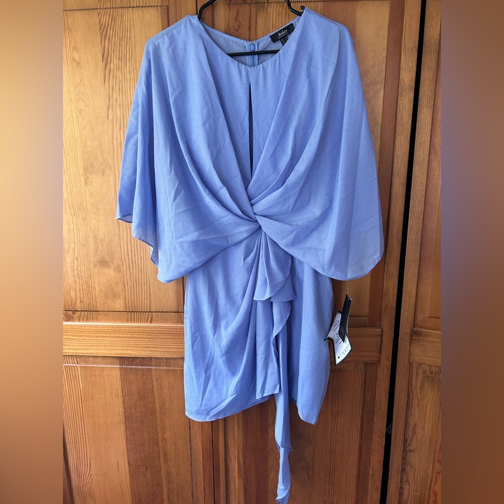 Aidan By Aidan Mattox Women's Draped Cocktail Dress Purple Size 10